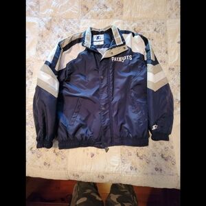 STARTER Navy and White Patriots Jacket